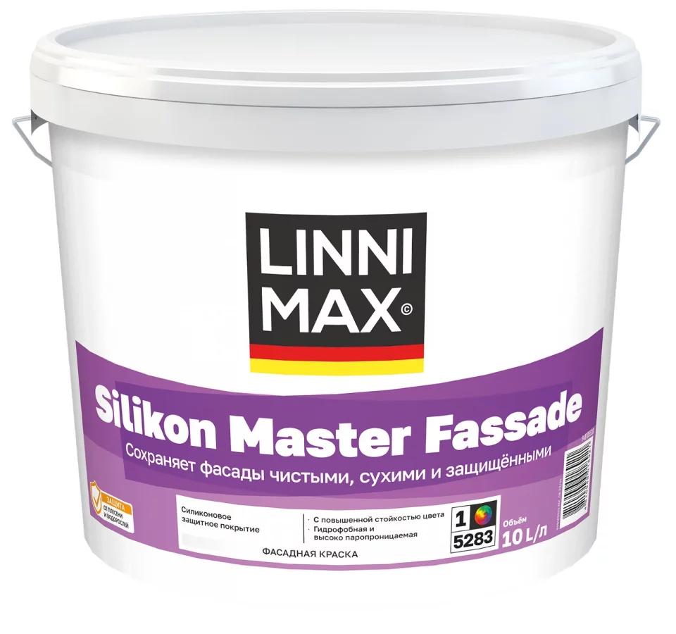 Linnimax Silikon Master Fassade Краска силиконовая фасадная атмосферостойкая для внутренних и наружных работ