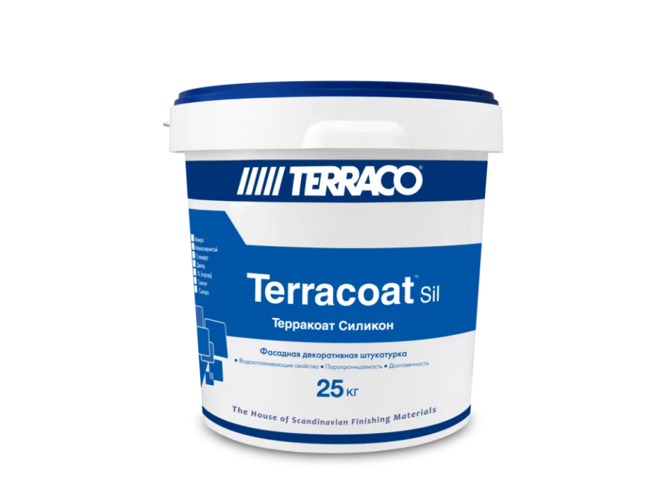 Terraco Terracoat Sahara Silicone Штукатурка фасадная декоративная на силиконовой основе, с эффектом "Шуба зернистая"