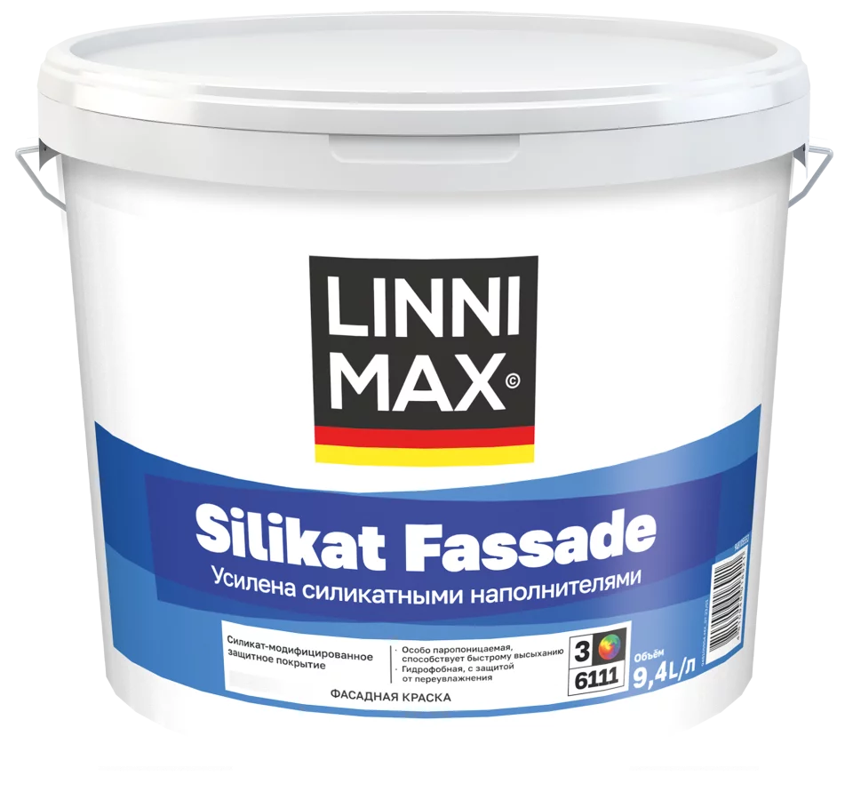Linnimax Silikat Fassade Краска силикатно-модифицированная водно-дисперсионная для наружных работ