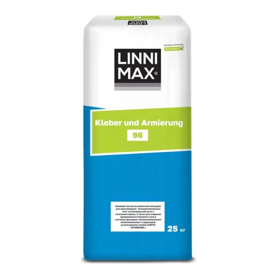 Linnimax 96 Kleber und Armierung Клеевой состав для монтажа теплоизоляционных плит для наружных работ