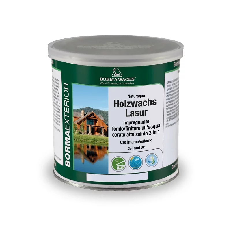 Borma Wachs Naturaqua HolzWax Lasur Лазурь декоративная восковая на водной основе