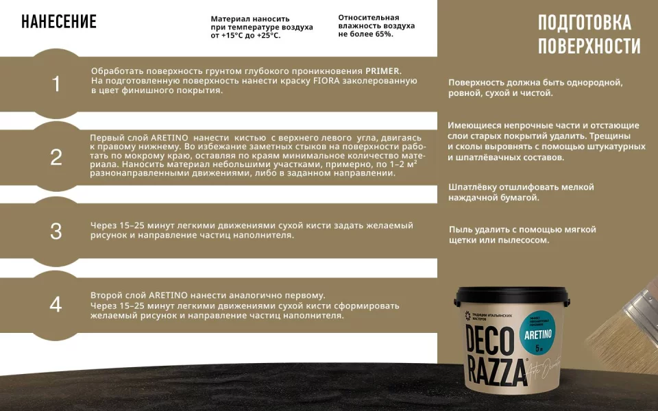 Decorazza Aretino/Декоразза Аретино покрытие с эффектом перламутровых переливов и мелкого песка