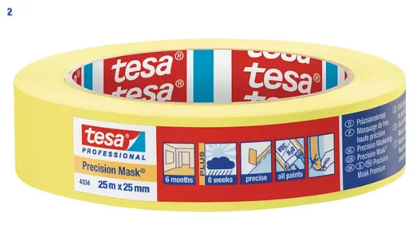 Tesa малярная лента желтая Четкий край (25м × 25мм)