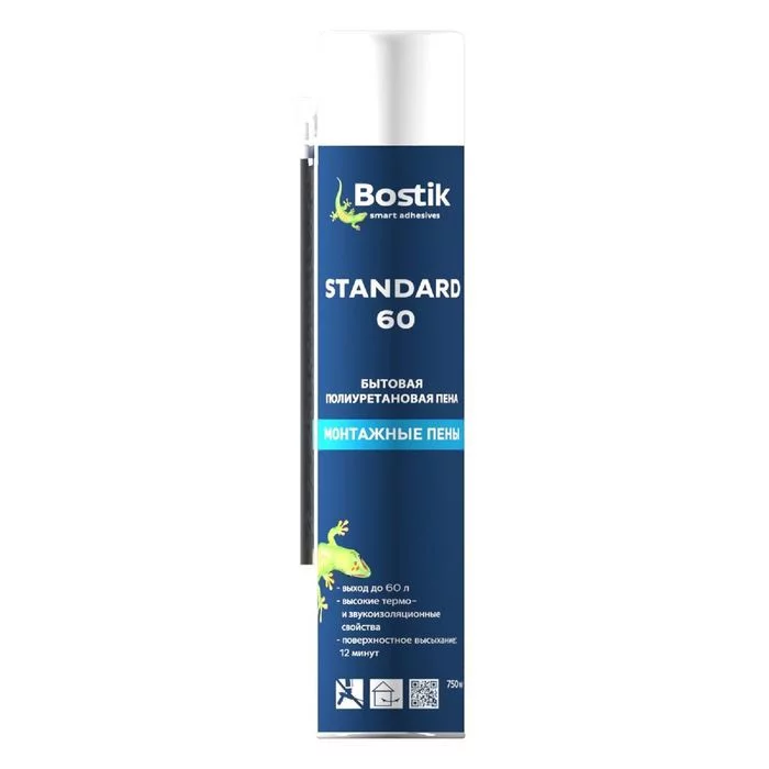 Bostik Standart 60 пена монтажная бытовая, летняя