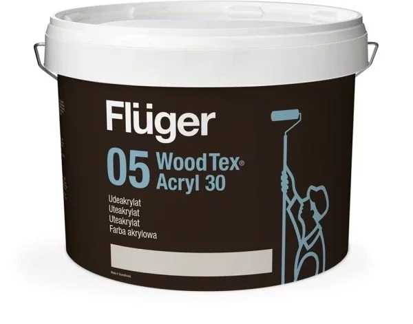Fluger 05 Wood Tex Acryl Краска акриловая скрывает структуру древесины на водной основе
