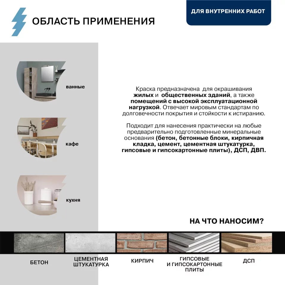 Olsta Краска интерьерная для влажных помещений с высокой эксплуатационной нагрузкой