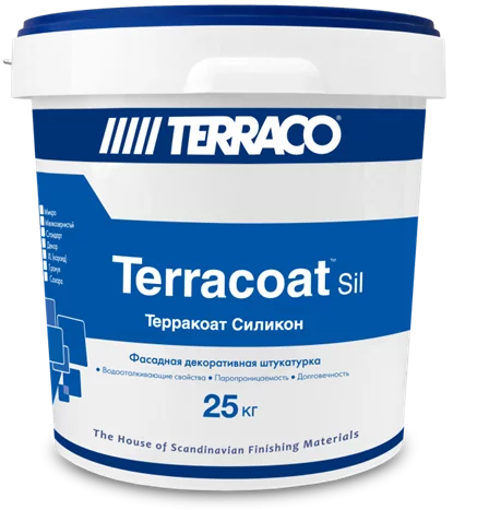 Terraco Terracoat Granule Silicone Штукатурка фасадная декоративная на силиконовой основе, с эффектом "Шуба"