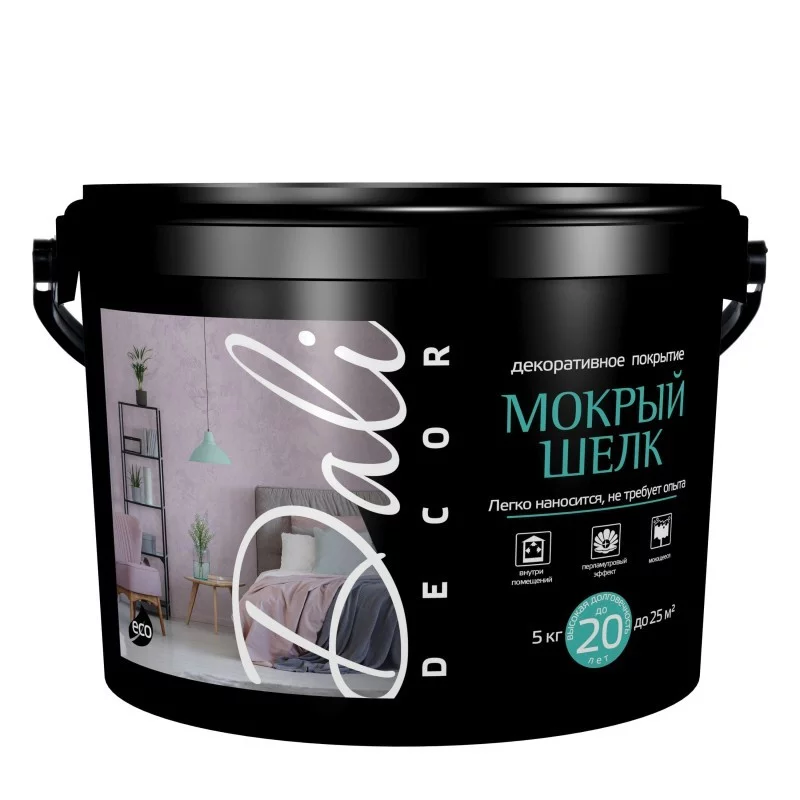 Рогнеда Dali-Decor / Дали-Декор Мокрый шелк декоративная штукатурка с эффектом легкой шелковой ткани или «морозного стекла»