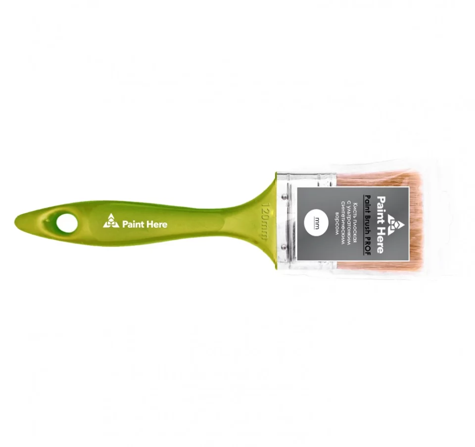 Paint Here Paint Brush PROF 1060-120 Кисть плоская с синтетическим ультратонким ворсом 120мм