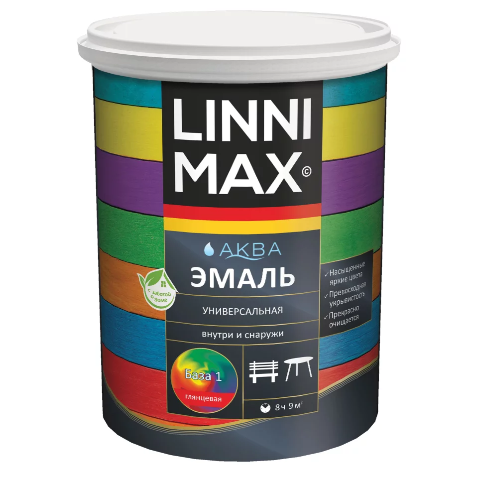 Linnimax Аква Эмаль универсальная для наружных и внутренних работ