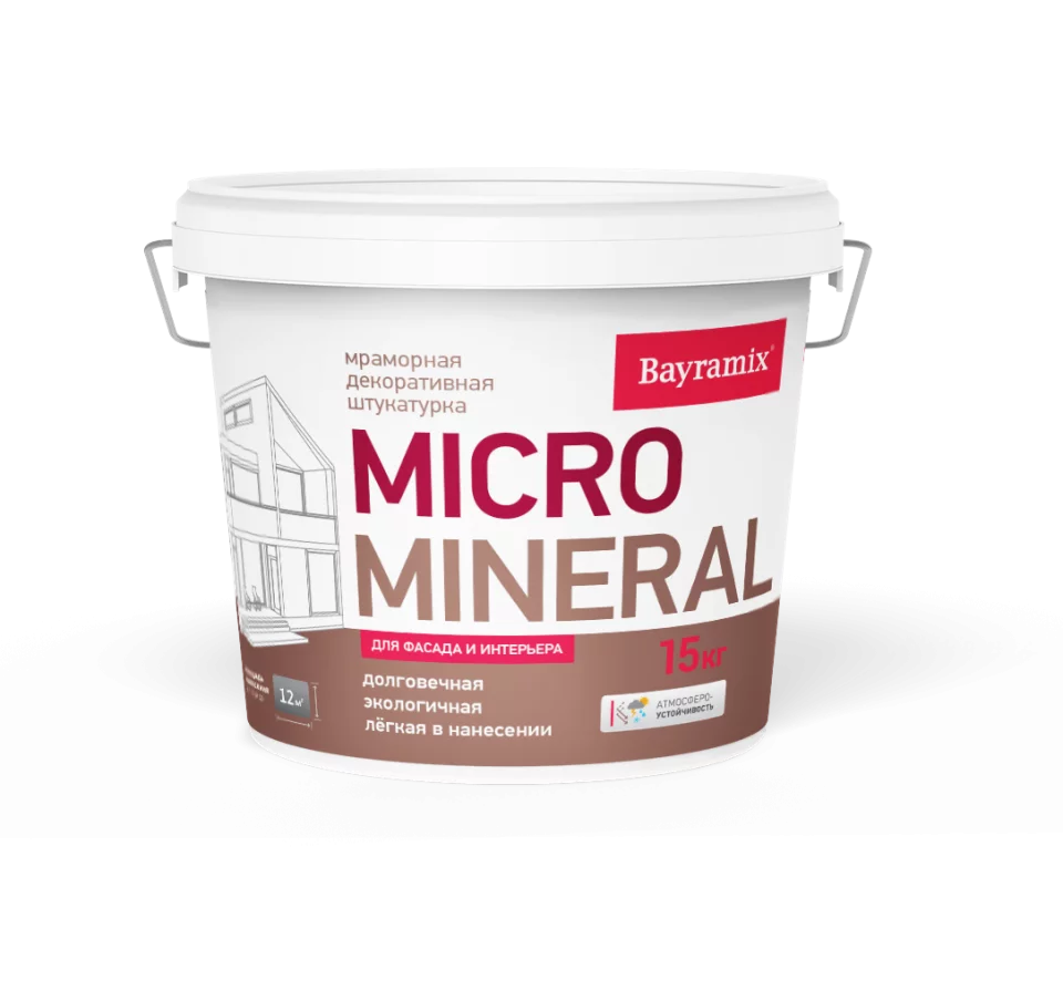 Bayramix Micro Mineral Мраморная штукатурка с мелкой фракцией