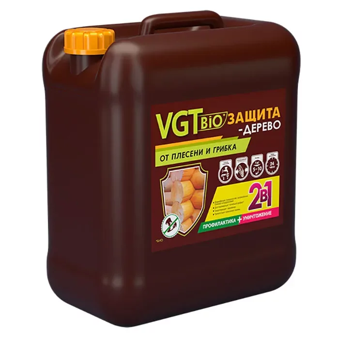VGT Биозащита - Дерево от плесени и грибка, 2 в 1 уничтожение и профилактика