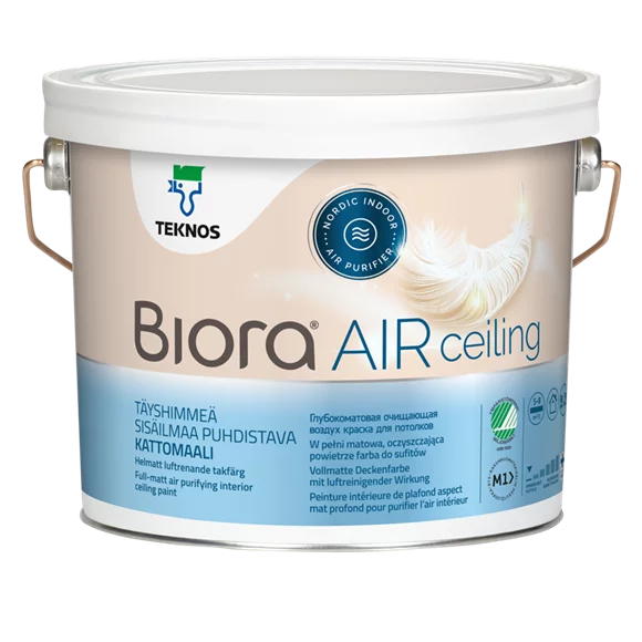 Teknos Biora Air Ceiling / Текнос Биора Аир Целинг краска для потолков очищает воздух в помещении удаляет альдегиды