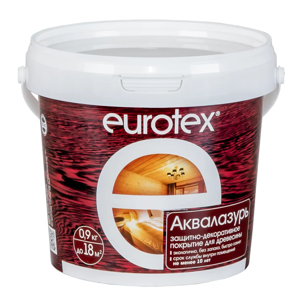 Рогнеда Eurotex / Евротекс Аквалазурь защитно-декоративный акриловый лак для дерева