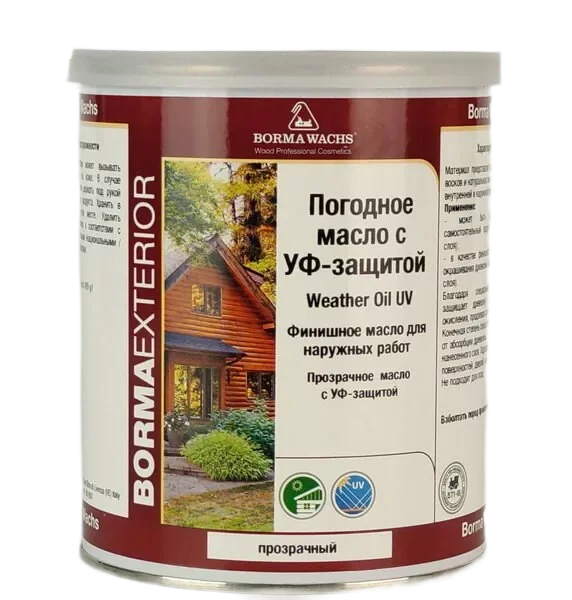 Borma Wachs Weather Oil UV Масло для наружных работ, с УФ-фильтрами