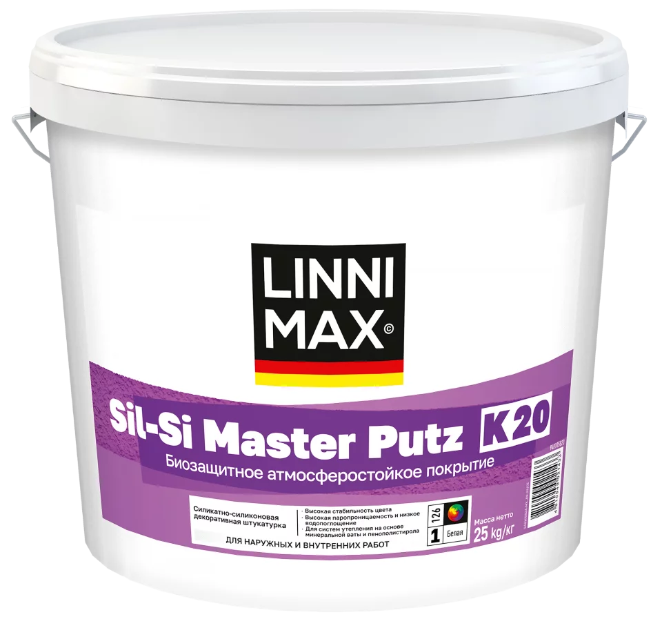 Linnimax Sil-Si Master Putz Штукатурка декоративная силикатно-силиконовая для наружных и внутренних работ