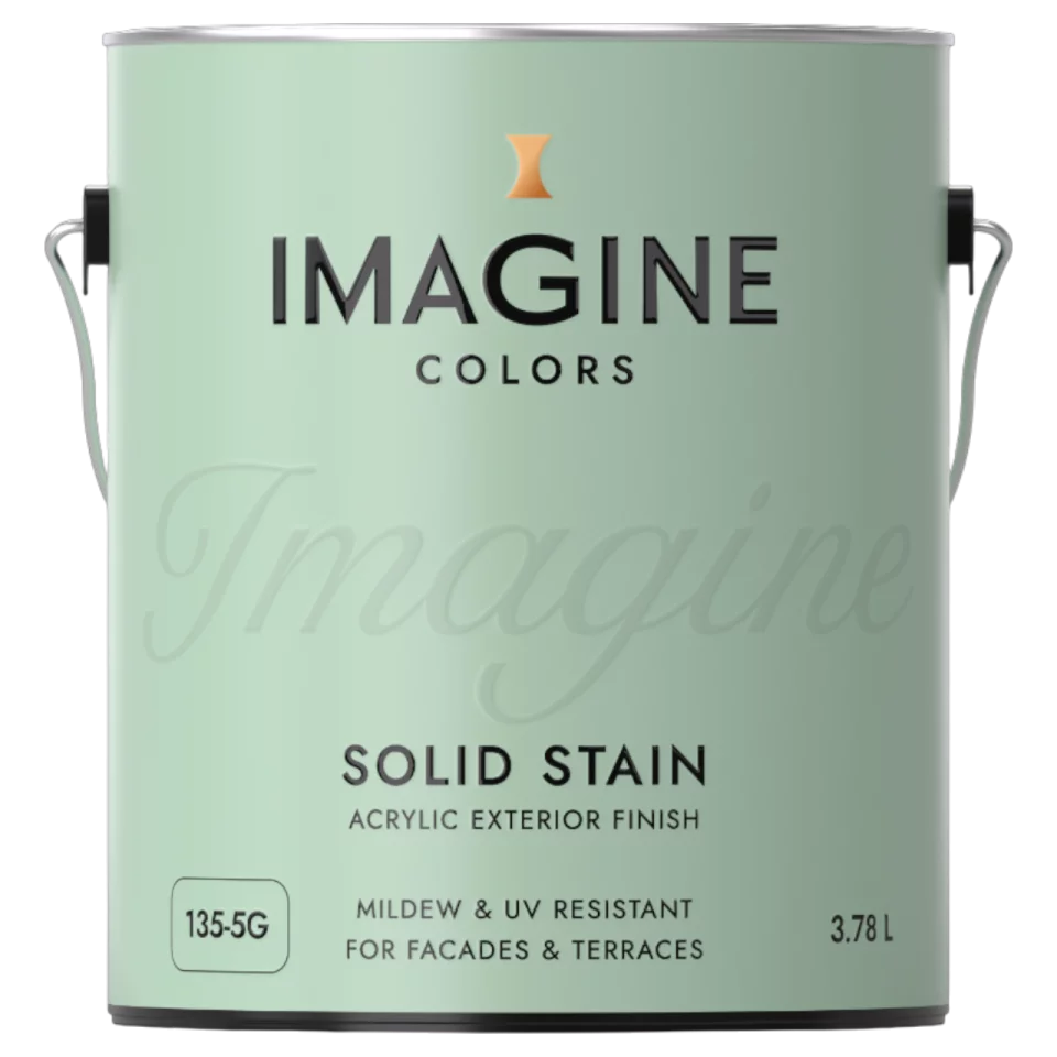 Imagine Colors 135 Solid Stain Mildew & Resistant Покрытие на основе акриловой смолы для дерева для внутренних и наружных работ