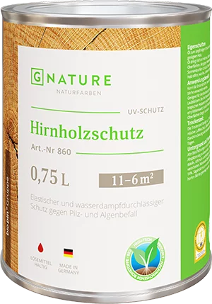 GNature Hirnholzschutz Натуральная краска для защиты торцов древесины