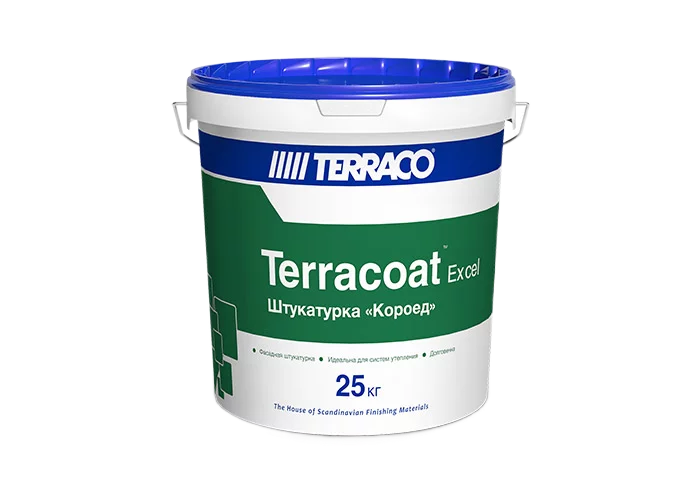 Terraco Terracoat XL Штукатурка фасадная декоративная акриловая, с эффектом "Короед"