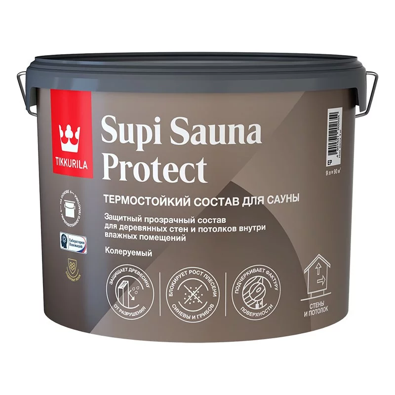 Tikkurila / Tikkivala Supi Sauna Protect EP Состав защитный для стен и потолков в бане и сауне