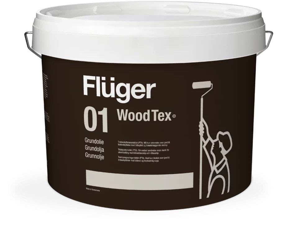 Fluger 01 Wood Tex Масло грунтовочное по дереву на водной основе бесцветное