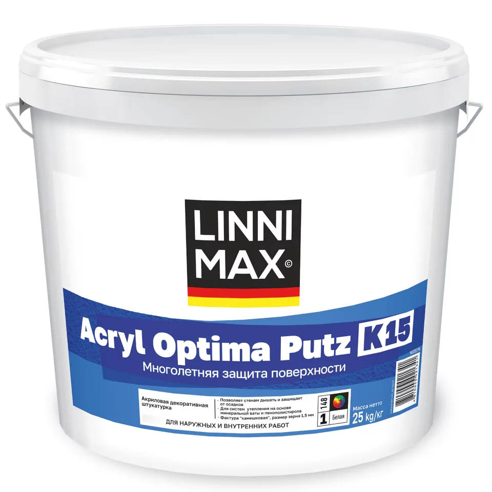 LINNIMAX Acryl Optima Putz Акриловая структурная штукатурка для наружных и внутренних работ