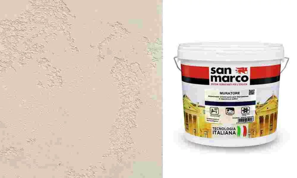 San Marco Muratore Штукатурка текстурная акриловая на водной основе для внутренних и наружных работ