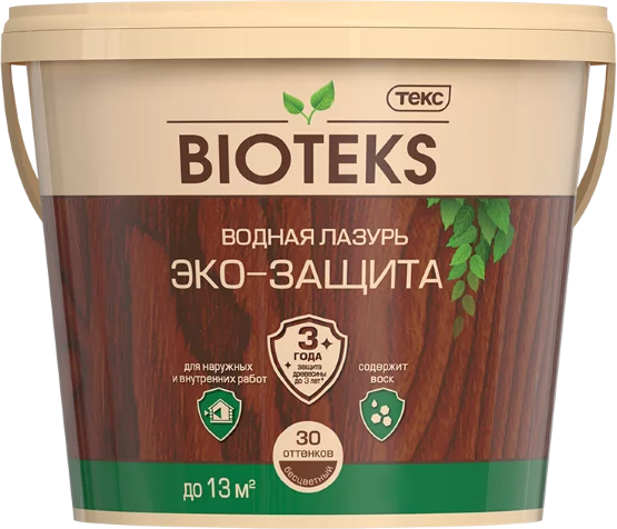 Текс Bioteks Эко-Защита / Биотекс защитно декоративная лазурь для внутренних и наружных работ