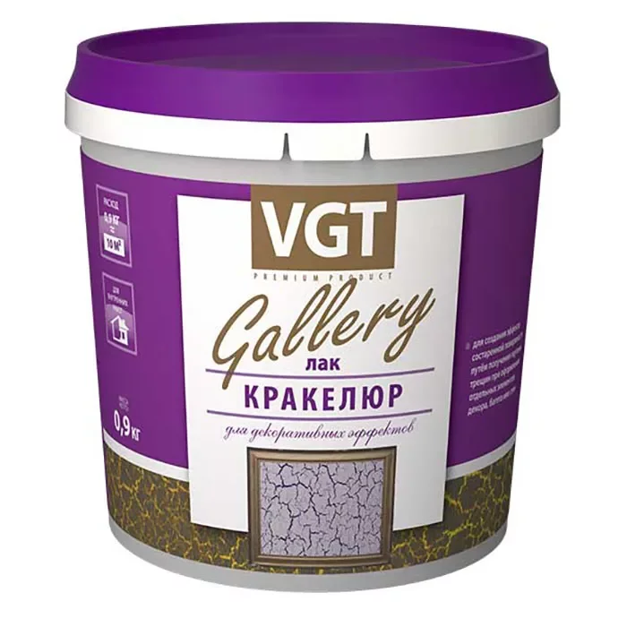 VGT Gallery Кракелюр Лак для создания декоративных эффектов, для внутренних работ